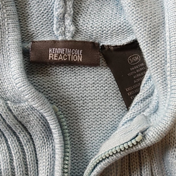KENNETH Cole Reaction Zip Up Sweater 3-6 Months - Picture 5 of 7
